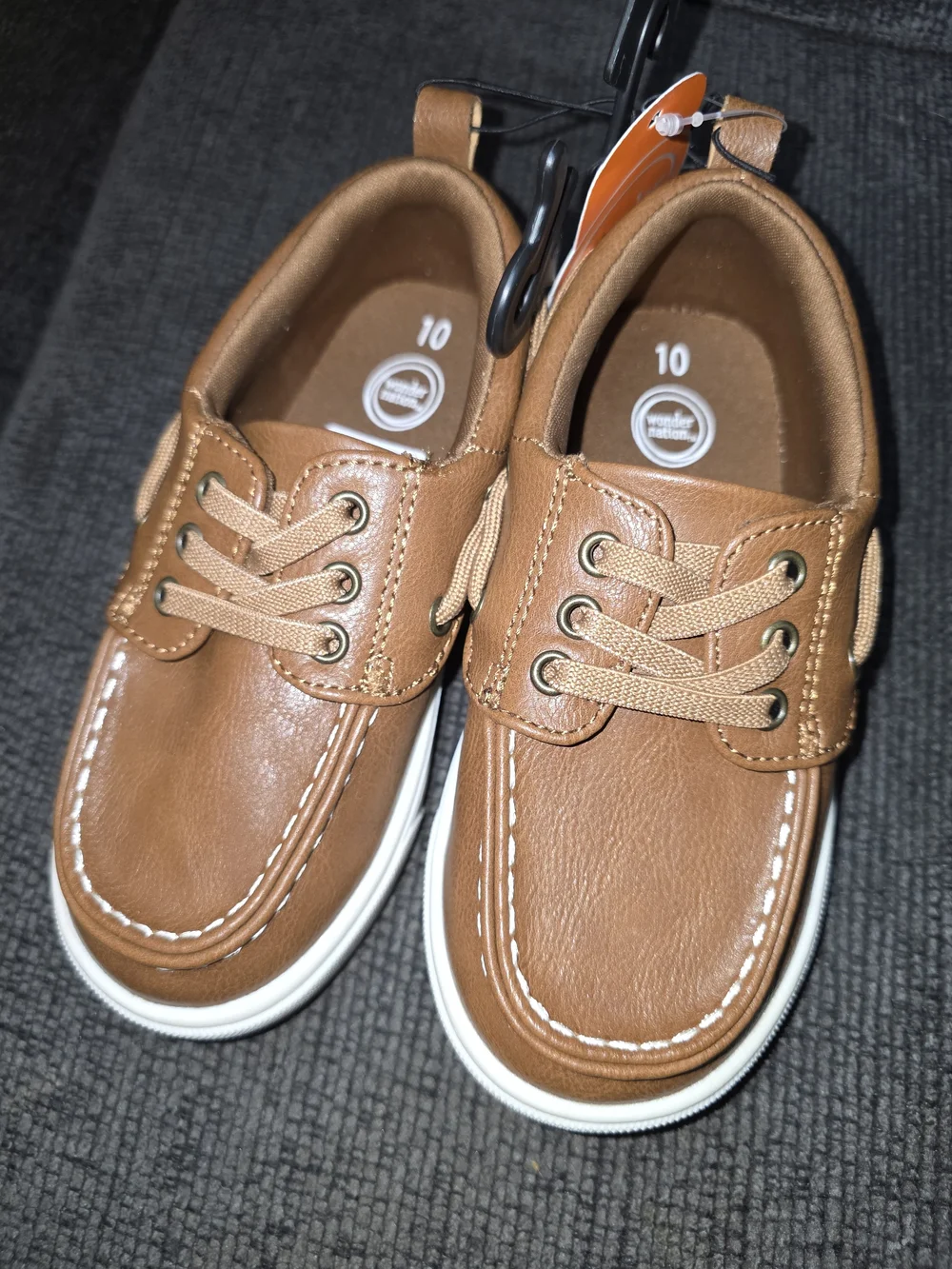 Wonder Nation Little Boys Brown Boat Shoes - Size 10